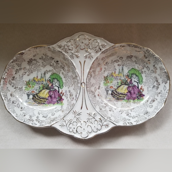 Vintage James Kent Ltd Longton England Lavender Lady Porcelain set of 3 - Picture 2 of 7